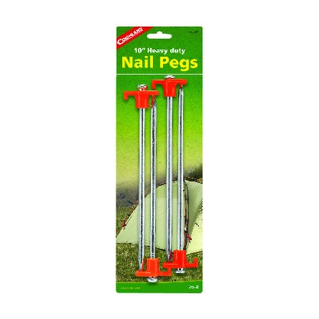 COGHLANS Silver Nail Pegs 13.625 in. H X 4.500 in. W X 10 in. L , 4PK 8312